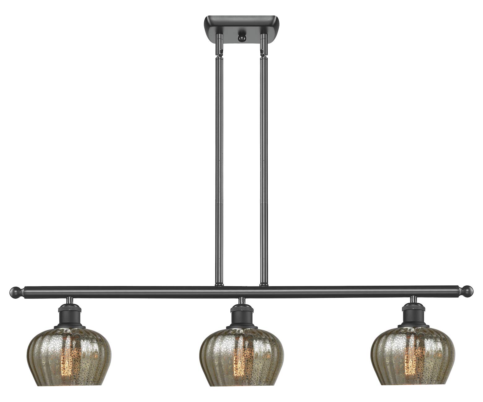 Vintage Dimmable LED Island Light Fixture - 3 Lights, Matte Black Finish - Perfect for Kitchen, Dining Room, and Farmhouse Style Decor