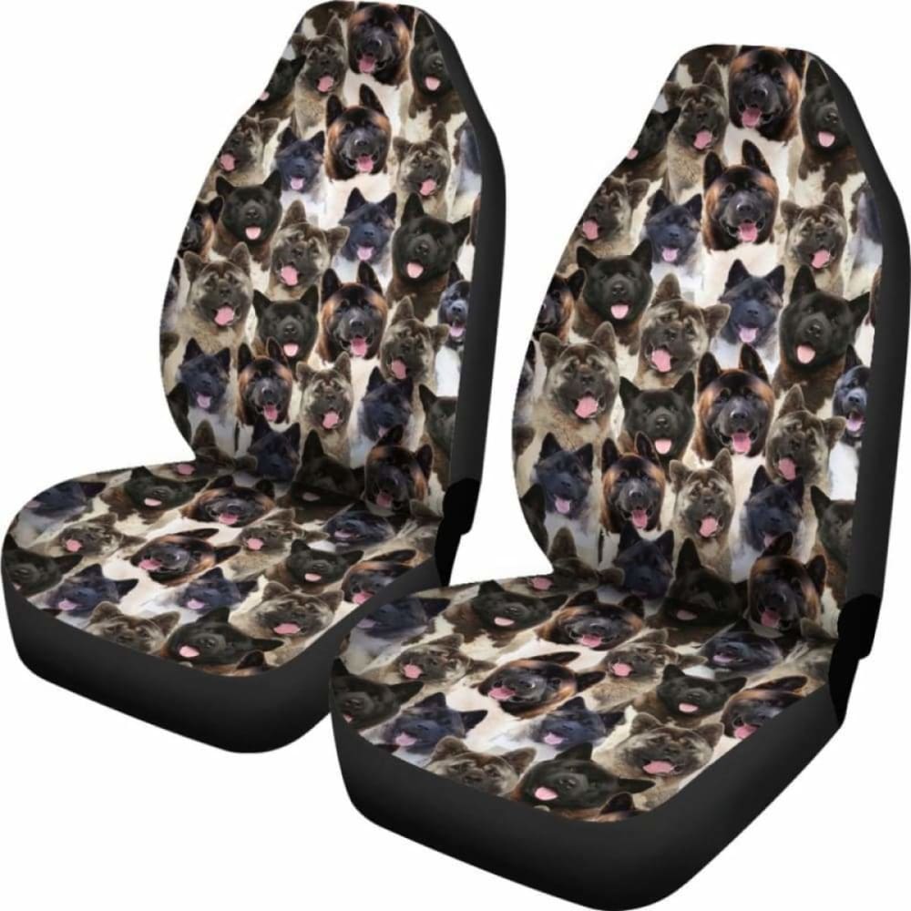 Akita Full Face Car Seat Covers - Universal Fit for Cars, Trucks & SUVs - Waterproof & Durable Protection for Pets, Kids & Spills - Perfect for Road Trips, Daily Commutes & Outdoor Adventures