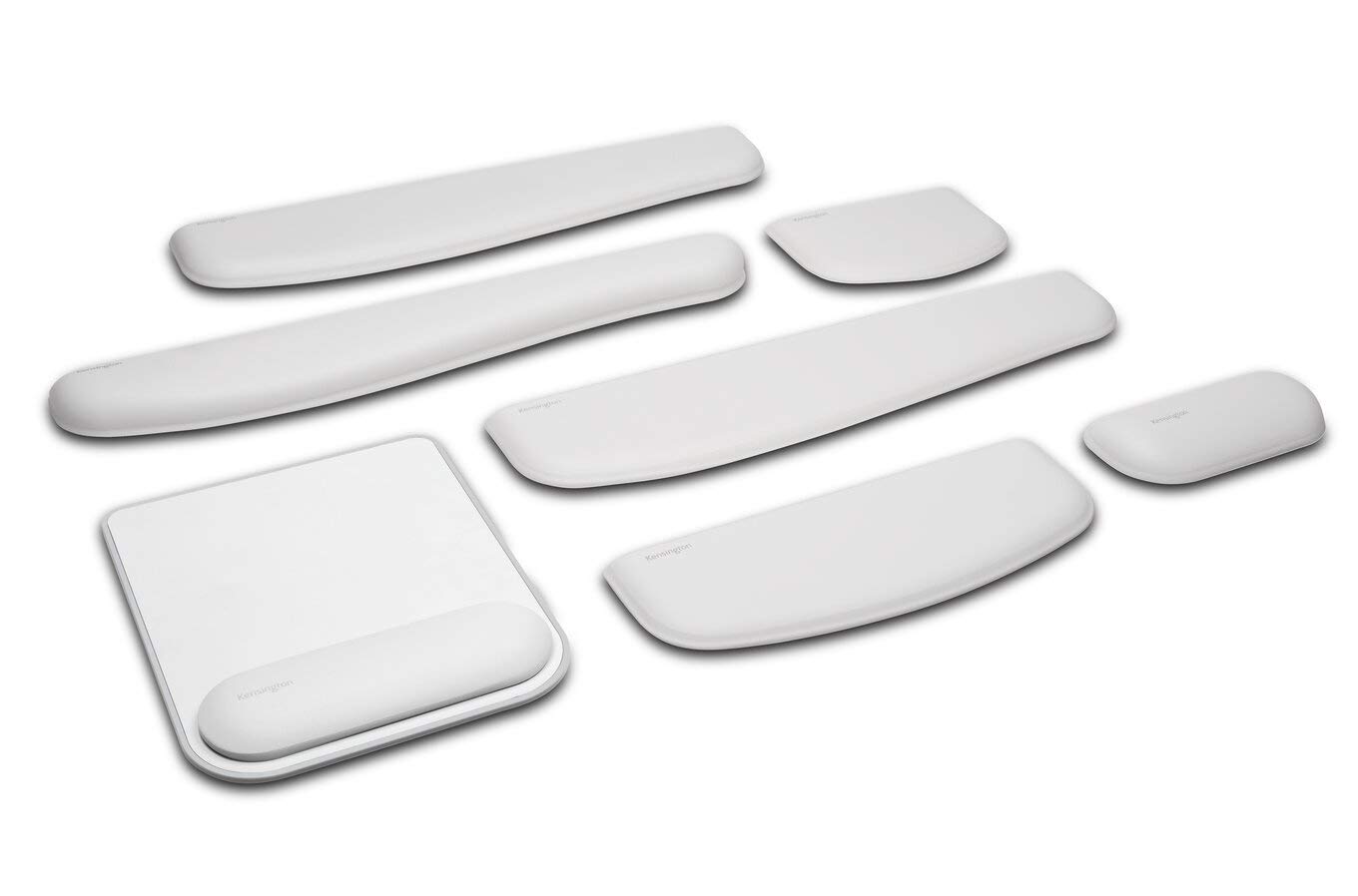Kensington ErgoSoft Wrist Rest for Slim Keyboard - Grey Faux Leather Ergonomic Support - Contoured Design for MacBook, iMac, Surface & Desktop Computers - Perfect for Home Office & Long Typing Sessions