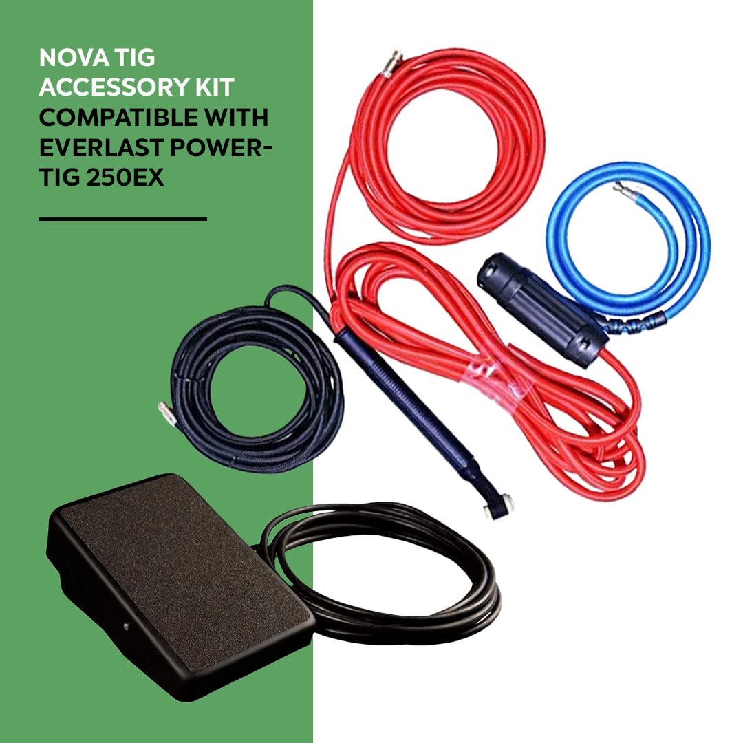 Everlast PowerTIG 250EX Compatible NOVA Tig Welding Accessory Kit - Perfect for Metal Fabrication, DIY Projects & Professional Welding Work