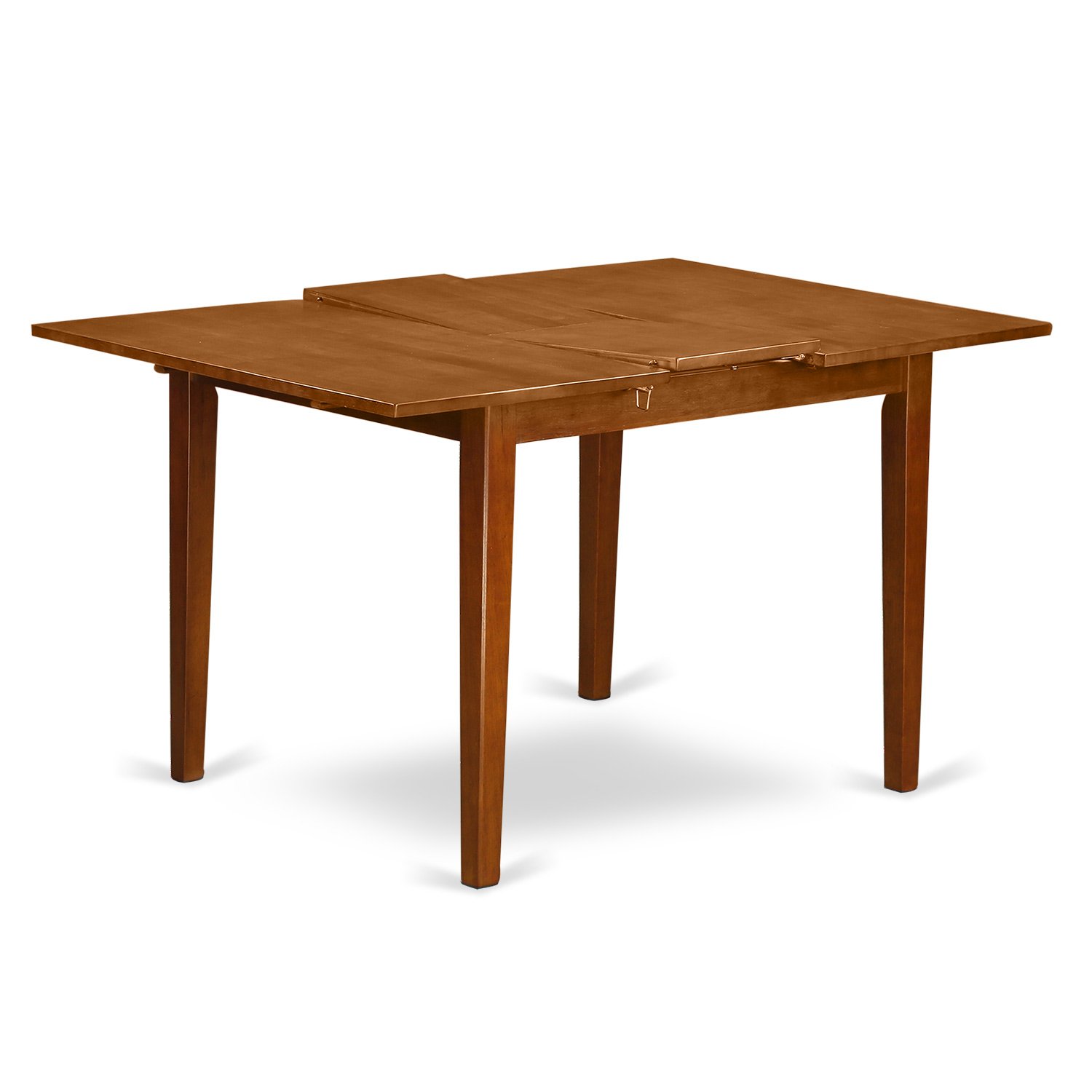 East West Furniture MLNA7-SBR-C 7-Piece Kitchen Dining Set with Butterfly Leaf Table & 6 Upholstered Chairs, 36x54 Inch, Saddle Brown - Perfect for Family Meals and Entertaining Guests