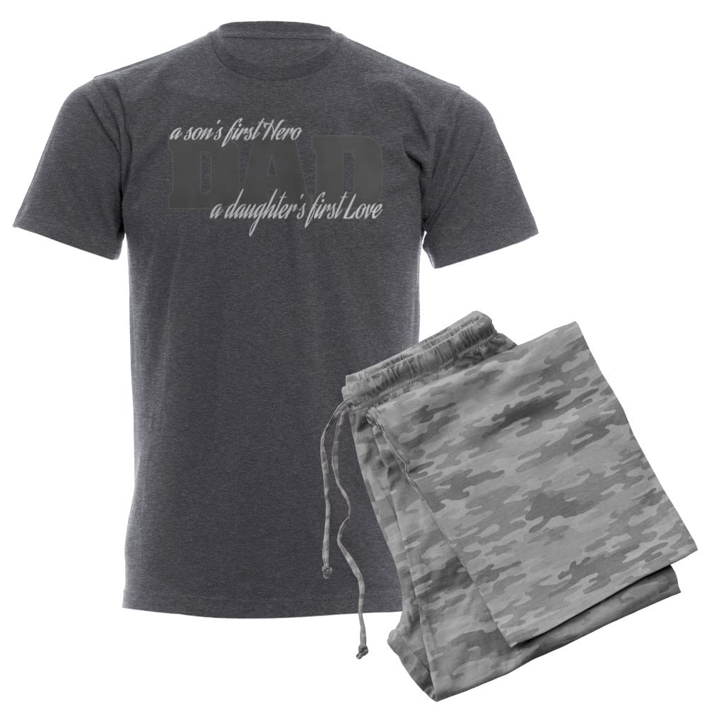 Son's First Hero & Daughter's Men's Pajama Set - Comfortable Family Matching Sleepwear for Father's Day, Birthday Gifts | Perfect for Bedtime, Lounging & Family Photos
