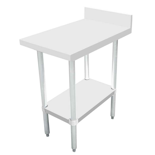 Nella 18 x 30 Inch Kitchen Filler Table with 4 Backsplash & Galvanized Undershelf - Space Saving Kitchen Island for Small Apartments, Dining Room, and Breakfast Nook