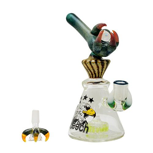 Premium Eagle Claw Dab Rig by Cheech - 10mm Quartz Banger & Glass Water Pipe for Concentrates | Perfect for Home Use, Parties & Cannabis Enthusiasts