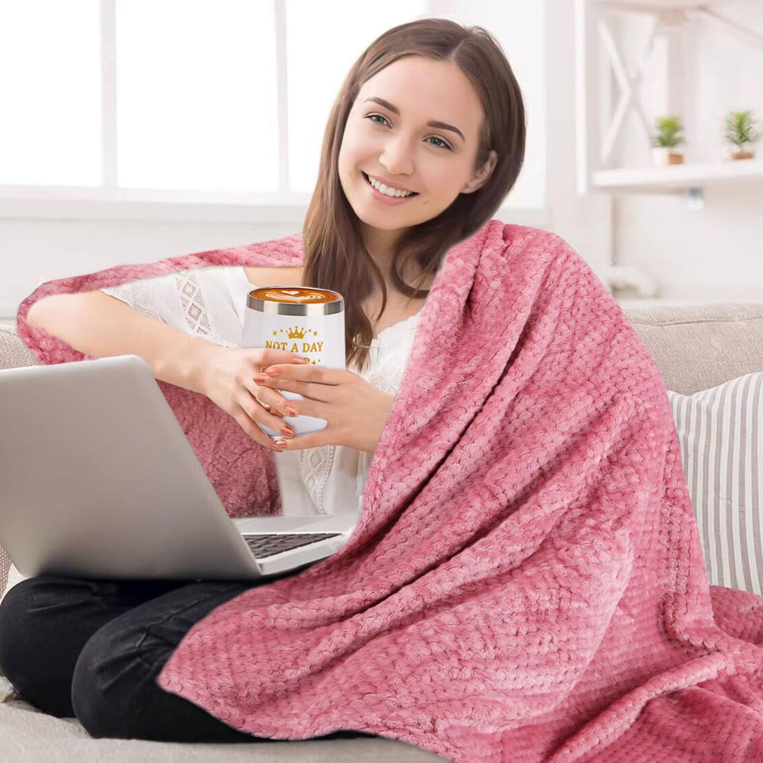 Unique Relaxing Spa Birthday Gift Basket for Women - Perfect Birthday Gifts for Her, Mom, Sister, Best Friend, Girlfriend, Coworker or Wife | Luxury Care Package with Cozy Blanket | Ideal for Self-Care, Pampering & Special Occasions