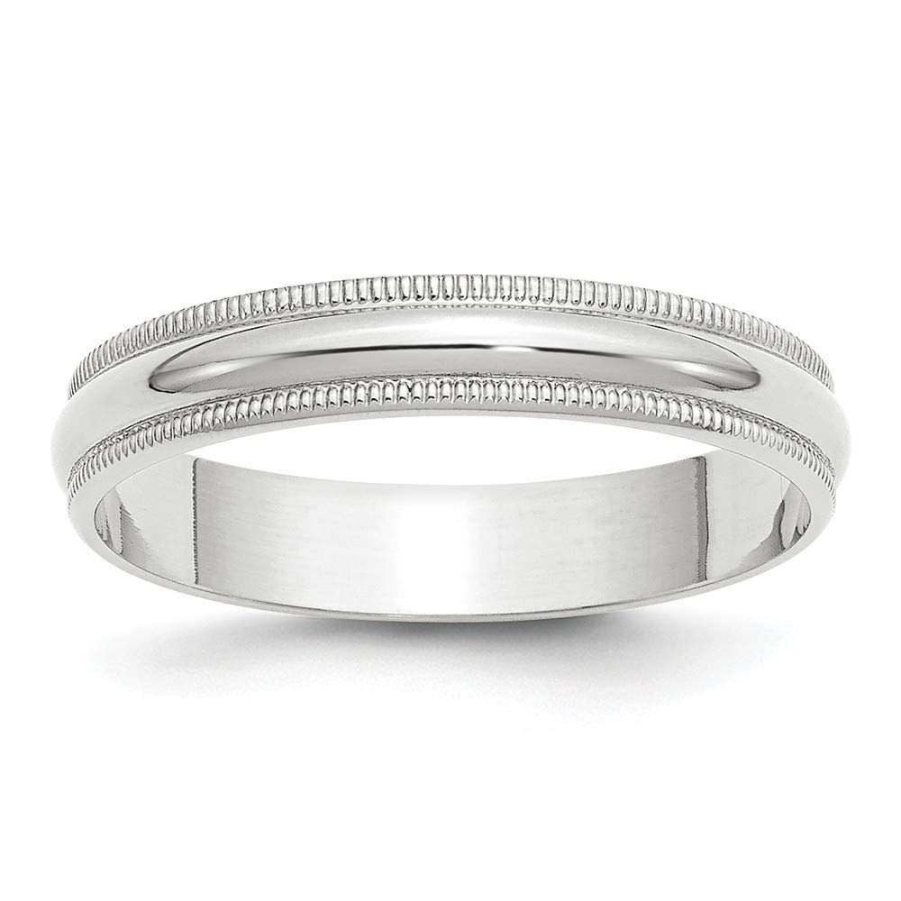 10K Gold Milgrain Half Round Band Ring for Women - Rose Gold, White Gold & Yellow Gold - Available in Sizes 3mm, 4mm, 5mm & 6mm - Perfect for Weddings, Anniversaries & Everyday Elegant Jewelry Gifts