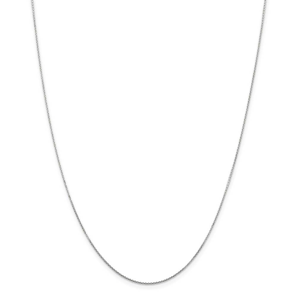 10K White Gold Diamond Cut Cable Chain Necklace for Women - Elegant Gift