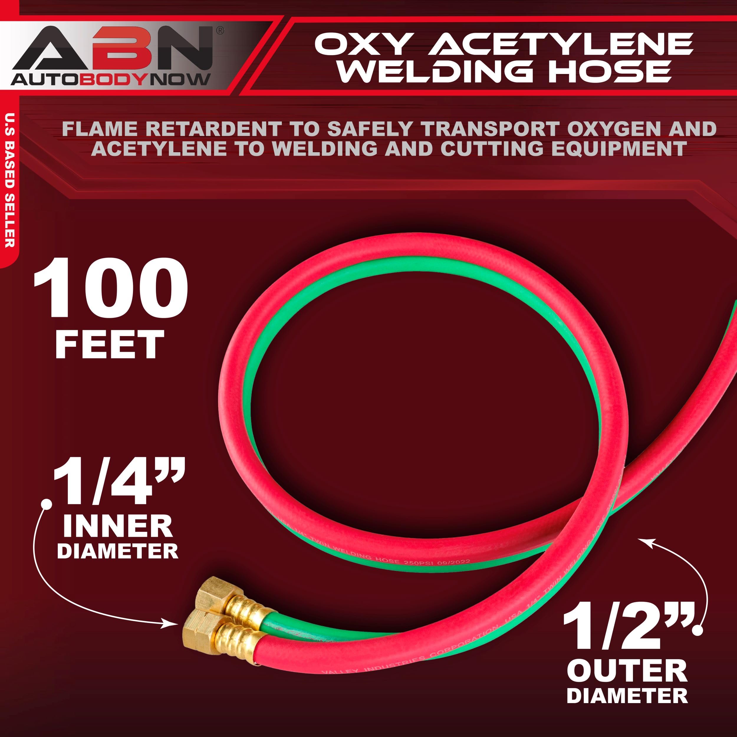 ABN 100ft Oxy Acetylene Hose 1/4
