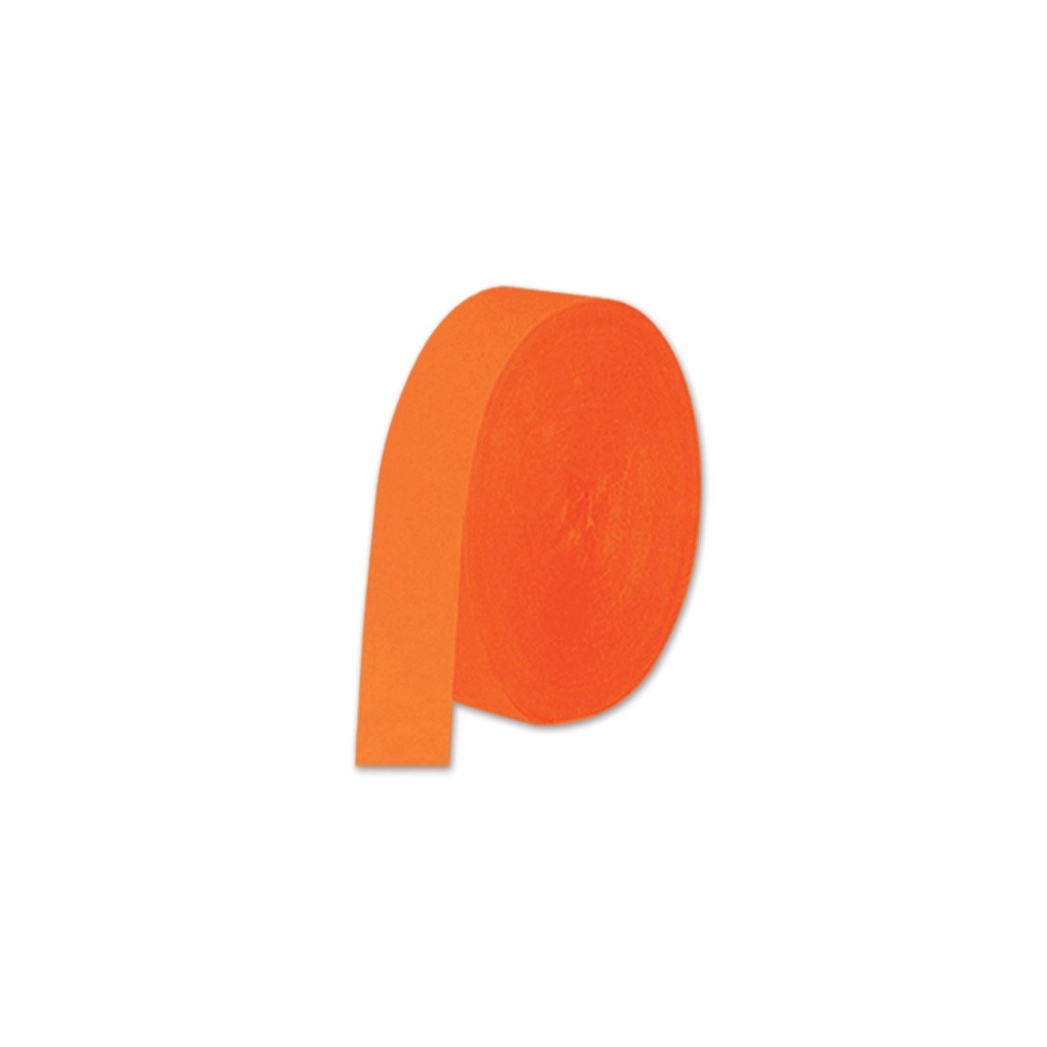 12 Pack Beistle FR Party Festive Crepe Streamers - Orange Color Decoration for Birthday, Wedding & Holiday Celebrations - Perfect for Party Decor, Home Decoration & Event Backdrops