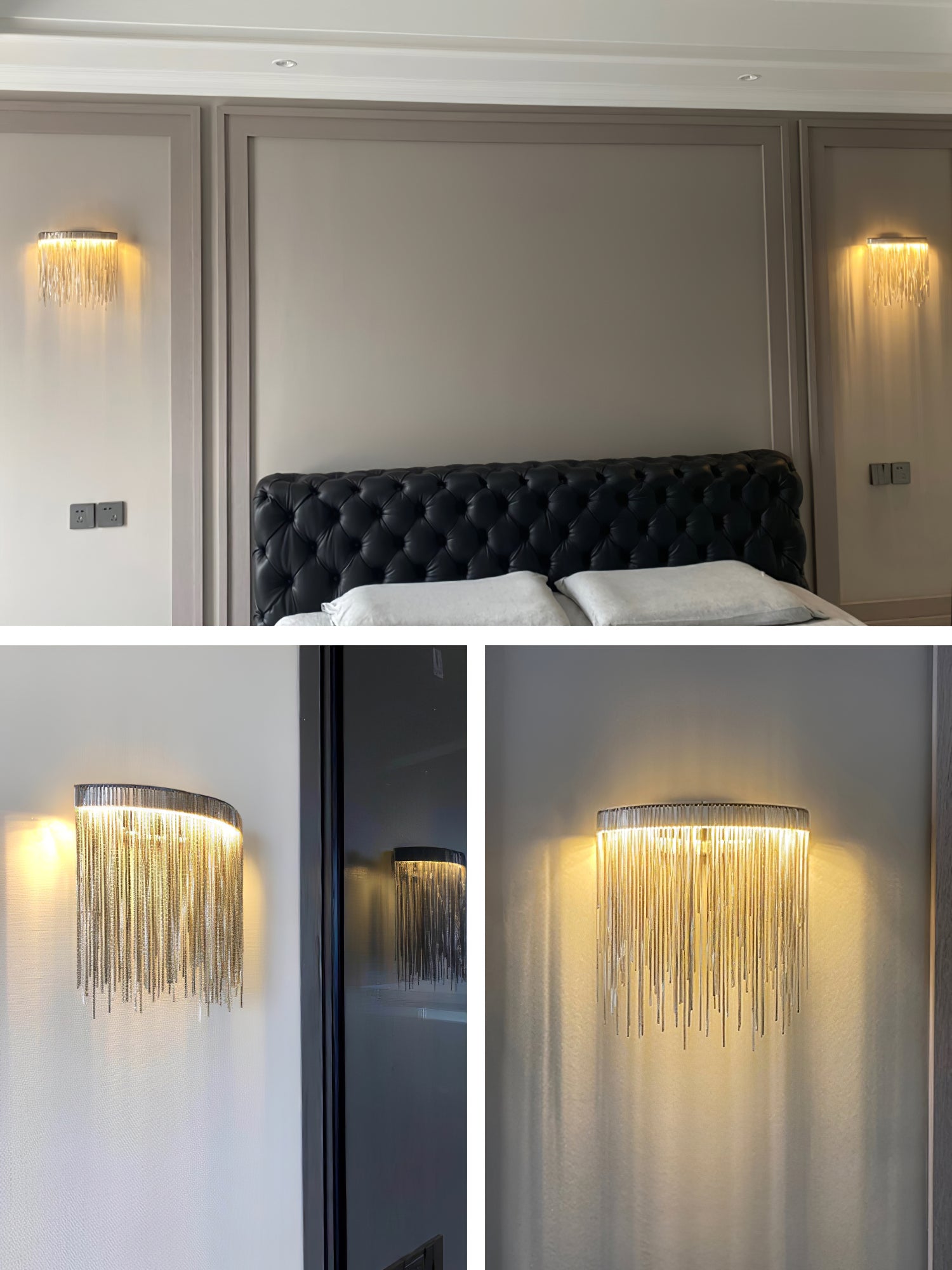 Tassel Chain Wall Lamp - Boho Chic Hanging Light Fixture for Bedroom, Living Room & Dorm Decor