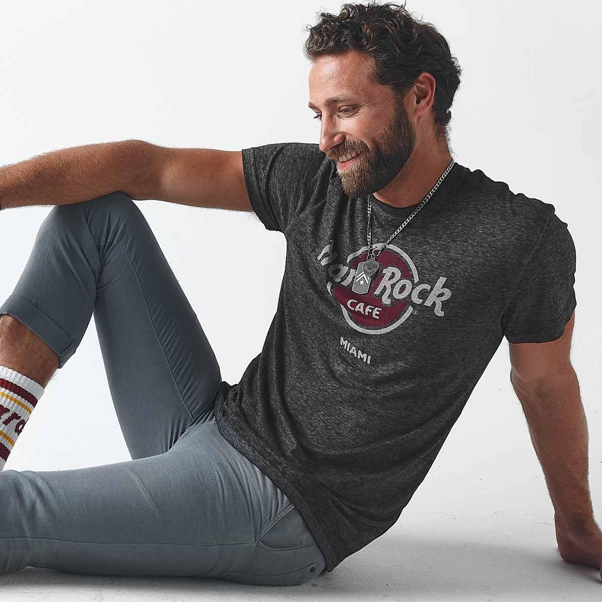 Hard Rock Cafe Vintage Burnout Unisex T-Shirt - Soft Distressed Tee for Casual Wear & Rock Music Fans