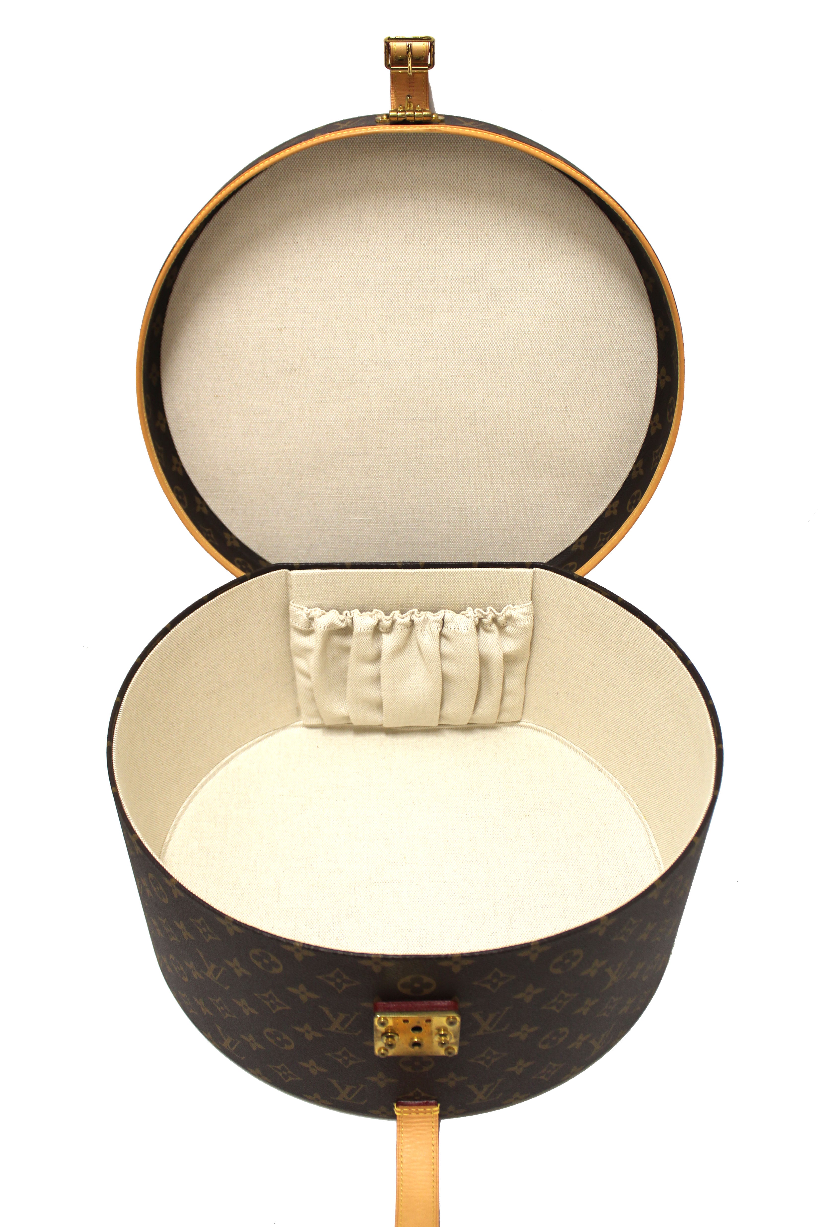 Authentic Louis Vuitton Monogram Boite Chapeau 40 Hat Box Bag - Luxury Travel Accessory for Women, Perfect for Weekend Getaways & Fashion Storage