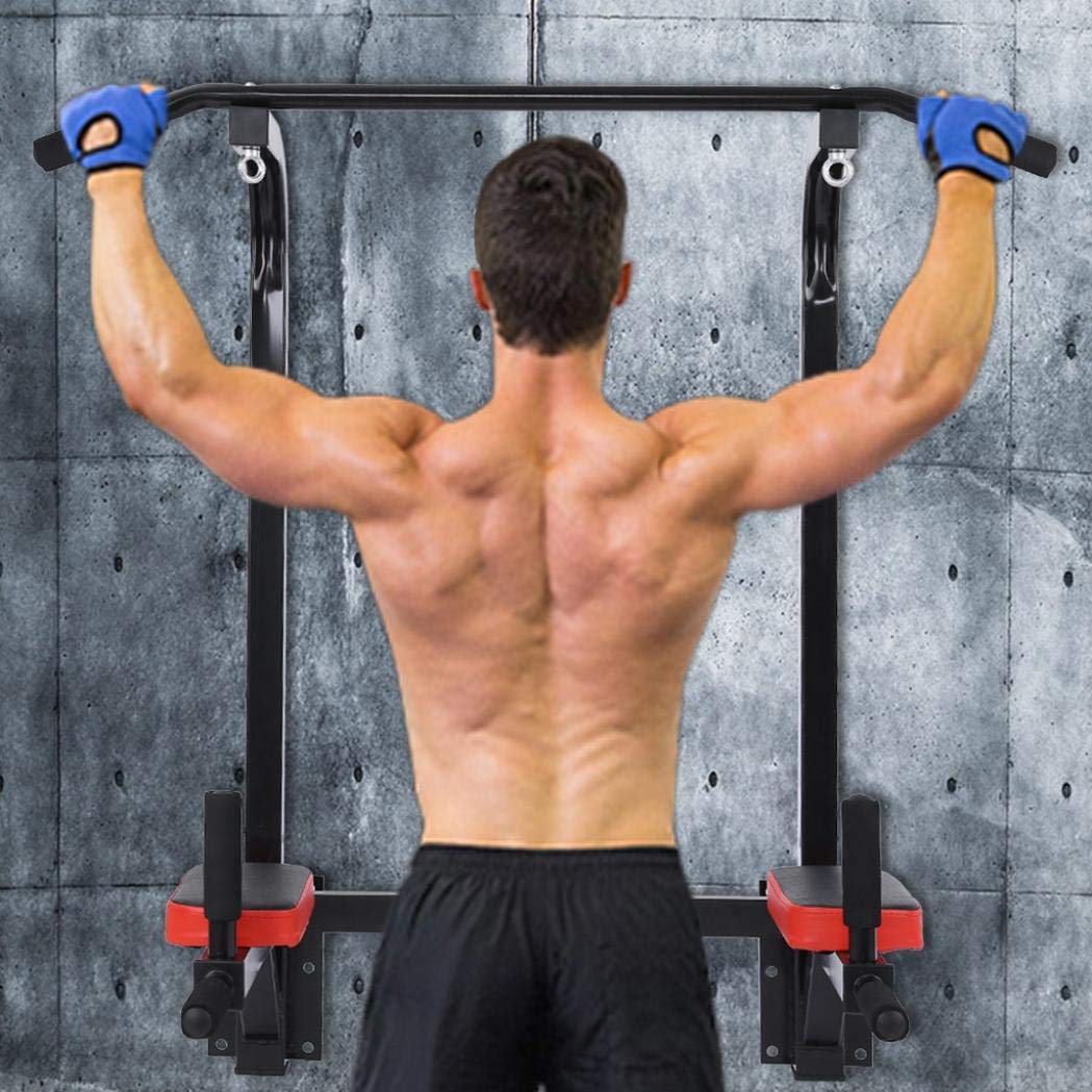 Qianglin Heavy Duty Wall Mounted Pull Up Bar - Multi-Functional Chin Up Bar & Dip Station for Home Gym, Strength Training Equipment (US Stock) - Perfect for Indoor Workouts, Calisthenics & Home Fitness