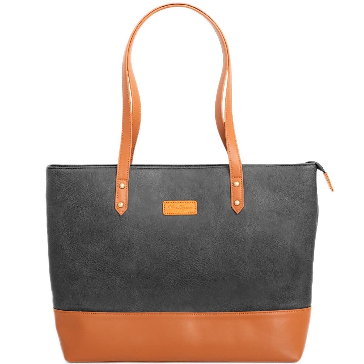 Premium Genuine Leather Tote Bag for Women - Japanese Design - Stylish & Durable Work Bag, Travel Bag & Everyday Purse for Business & Casual Use