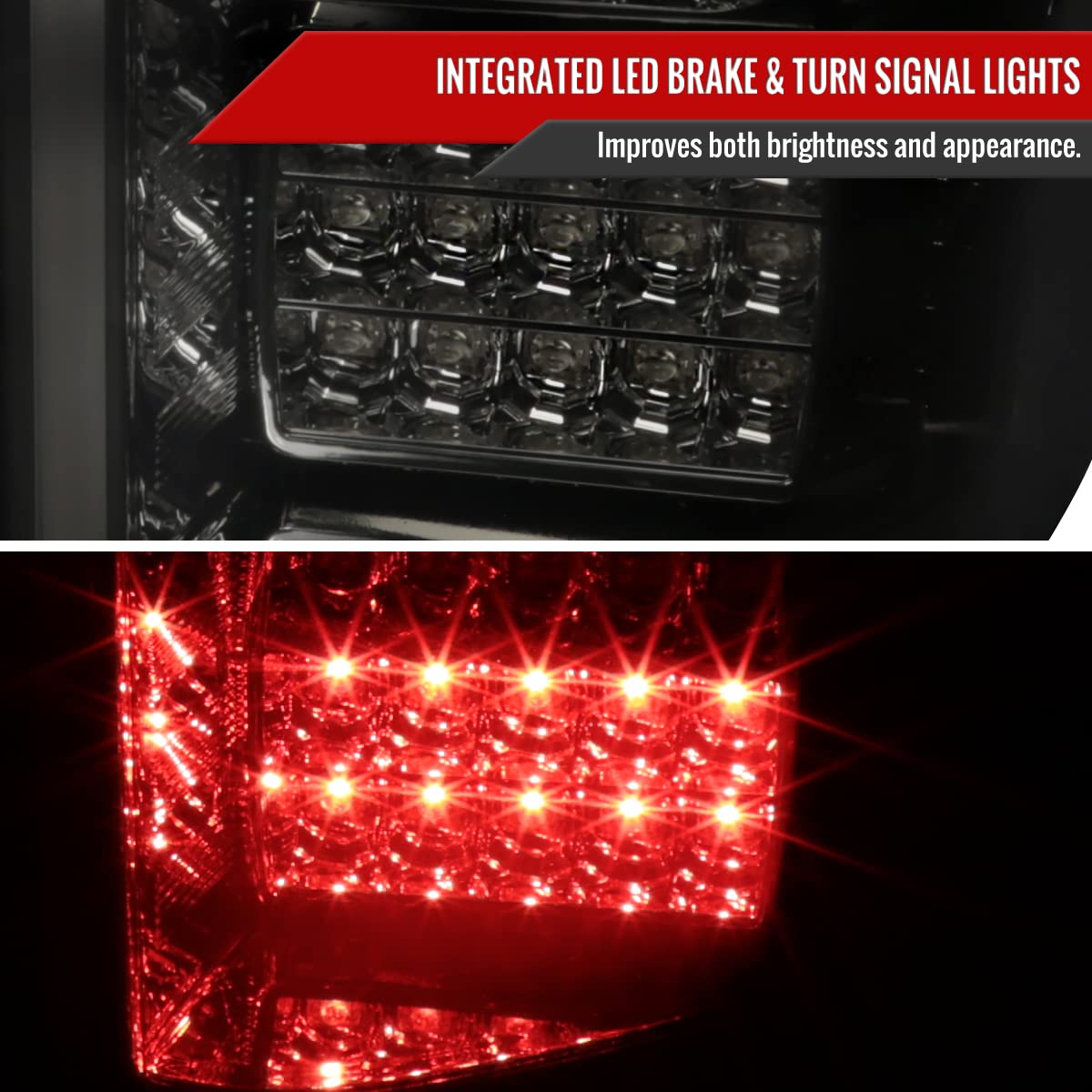 Ford F150 2018-2020 LED Tail Lights - Smoked Lens with DRL Bar | Replacement Brake Lamps for Ford F-150 Pickup Truck | Perfect for Night Driving & Off-Road Adventures