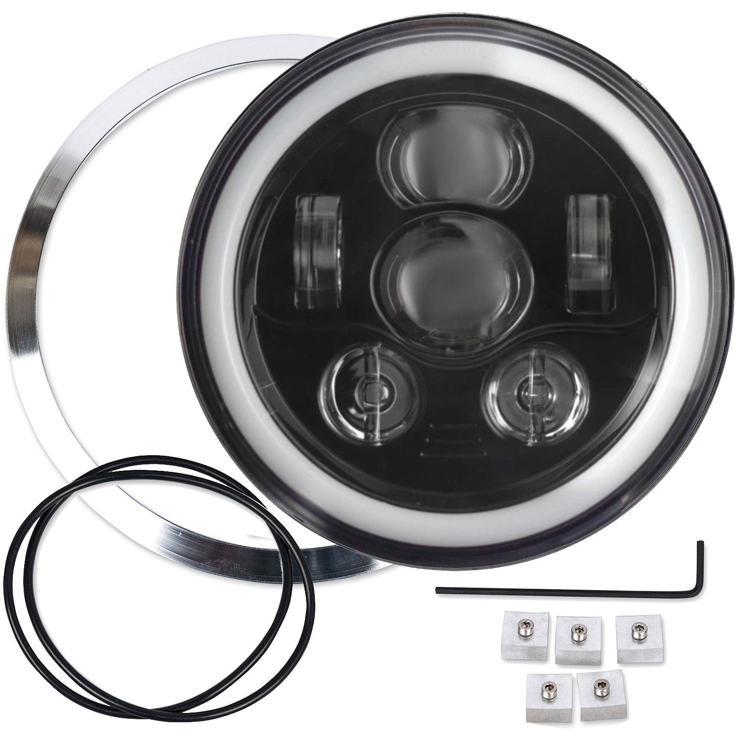 Eagle Lights 7 LED Headlight Kit for Ducati Monster 696 796 1100 1200 - High Brightness Motorcycle Headlamp Upgrade for Night Riding & Off-Road Adventures