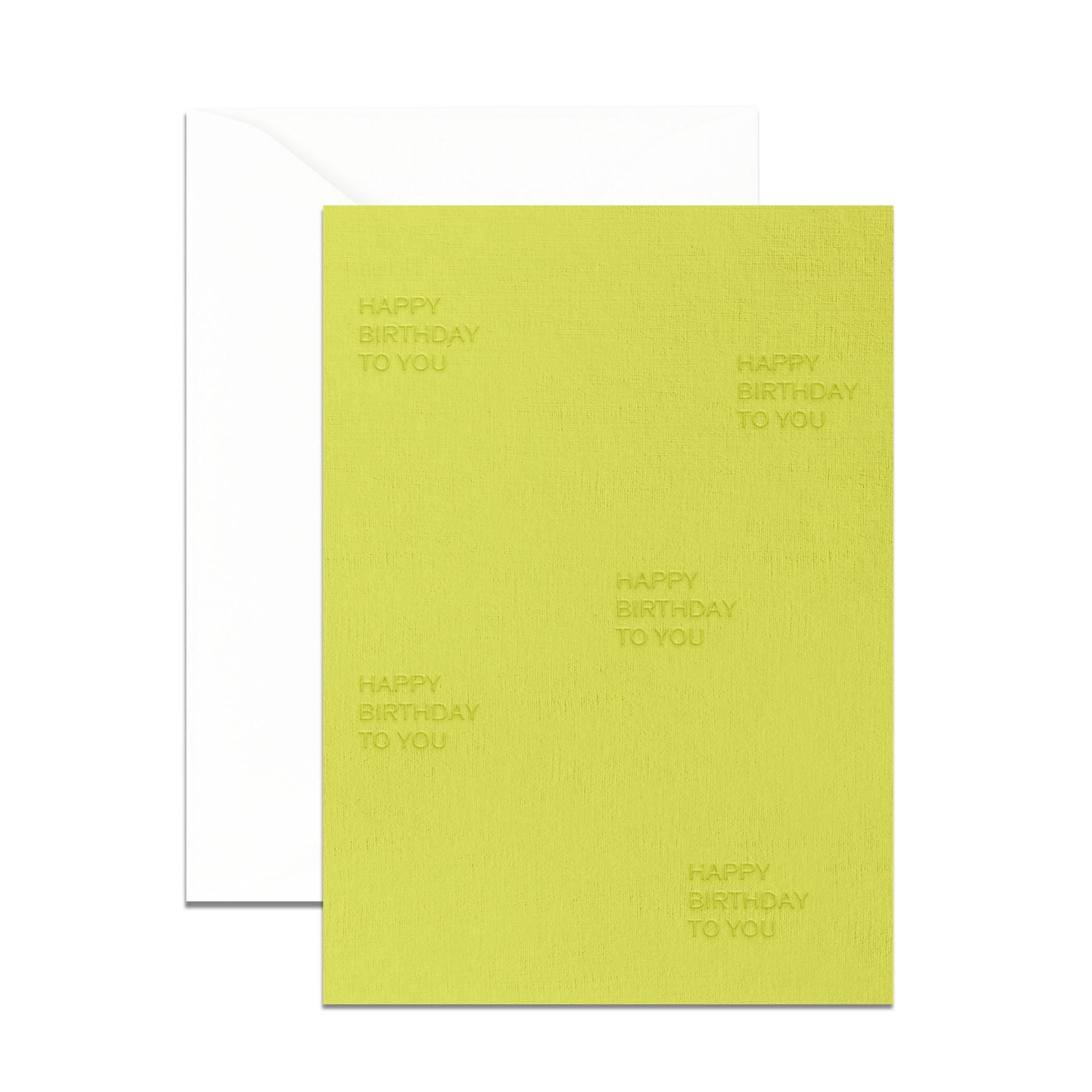 DESIGNSTUFF Happy Birthday Greeting Card - Vibrant Yellow Birthday Card for Friends & Family - Perfect for Birthdays, Celebrations & Special Occasions