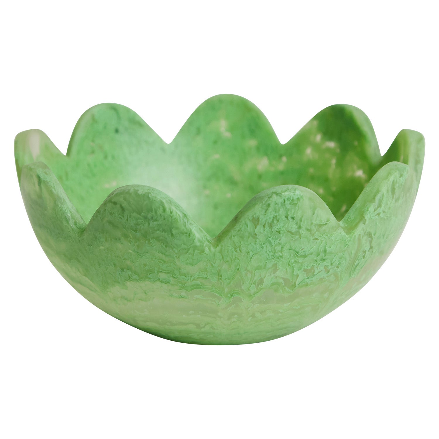 Emerald Green Petal Bowl - Elegant Ceramic Serving Dish for Salads, Desserts & Snacks | Perfect for Parties, Dining & Home Decor