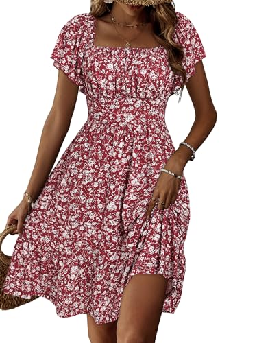 Wine Red Floral