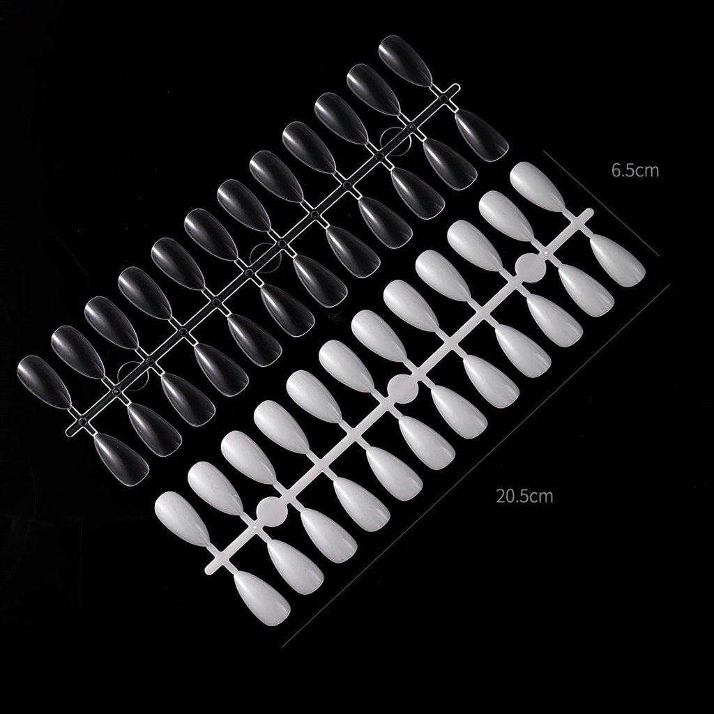 Transparent Nail Tips for Nail Art - DIY False Nails for Acrylic & Gel Extensions - Perfect for Salon, Home Manicures & Special Occasions