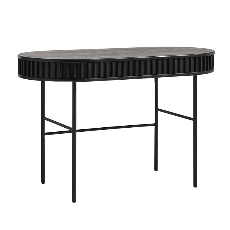 SIERRA 47-Inch Study Desk for Home Office, Black - Perfect for Small Spaces, Dorm Rooms & Workstations