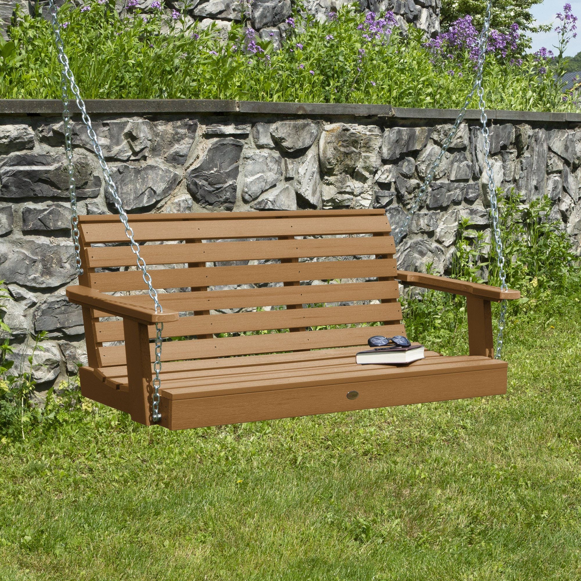 4ft Weatherly Porch Swing - Outdoor Hanging Chair for Patio, Garden & Backyard Relaxation - Perfect for Lounging, Reading & Enjoying Nature