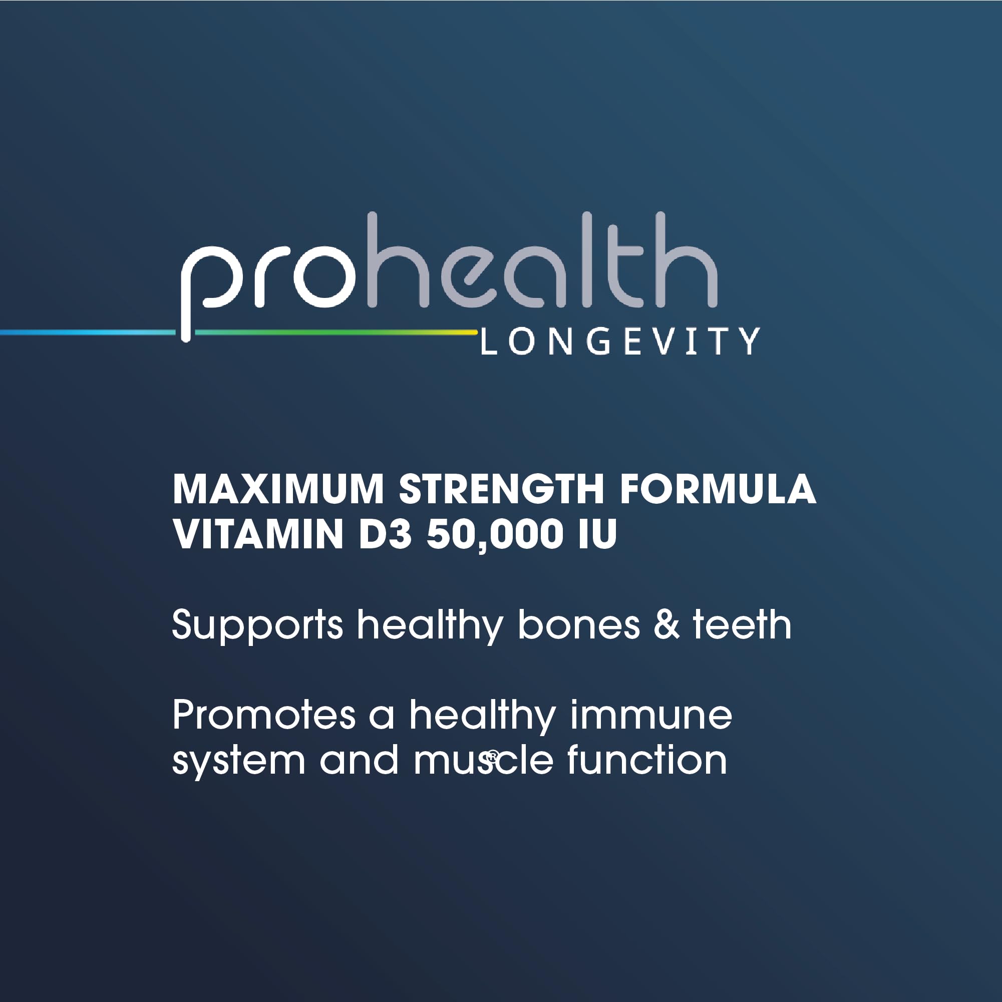 ProHealth Vitamin D3 50,000 IU (50 Softgels) - High Potency Bone & Immune Support Supplement | Gluten Free, Non-GMO | Supports Strong Bones, Immune Health & Overall Wellness for Adults