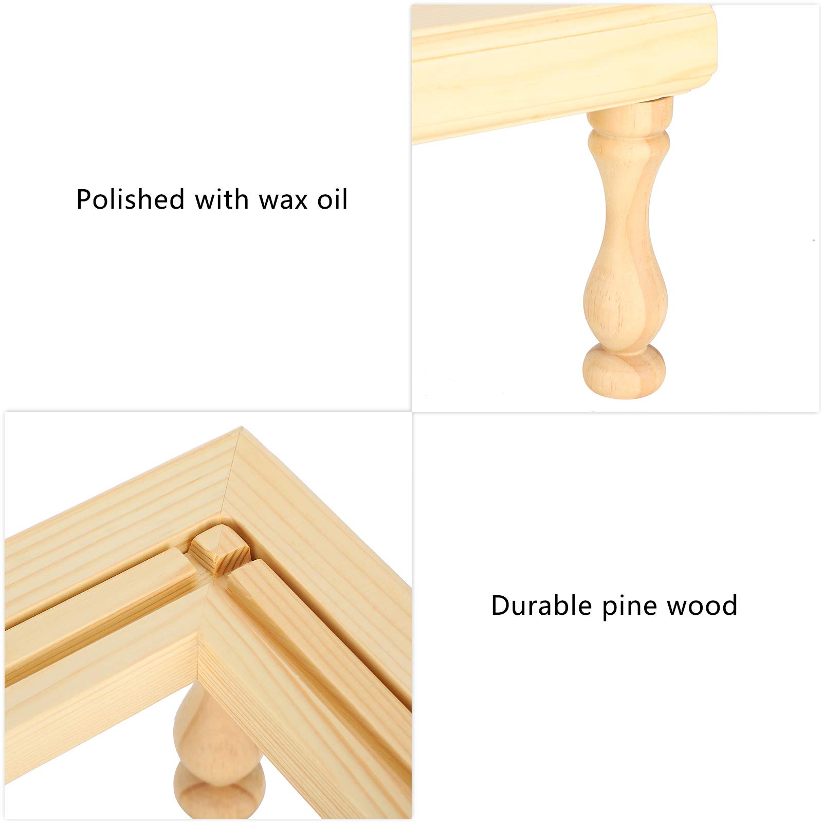 Beech Wood Embroidery Frame Stand - Scroll Quilt Holder for Stitching, Sewing & Craft Projects - Smooth Glossy Finish - Adjustable Size for Adults & Kids - Perfect for Cross Stitch, Needlepoint & DIY Home Decor