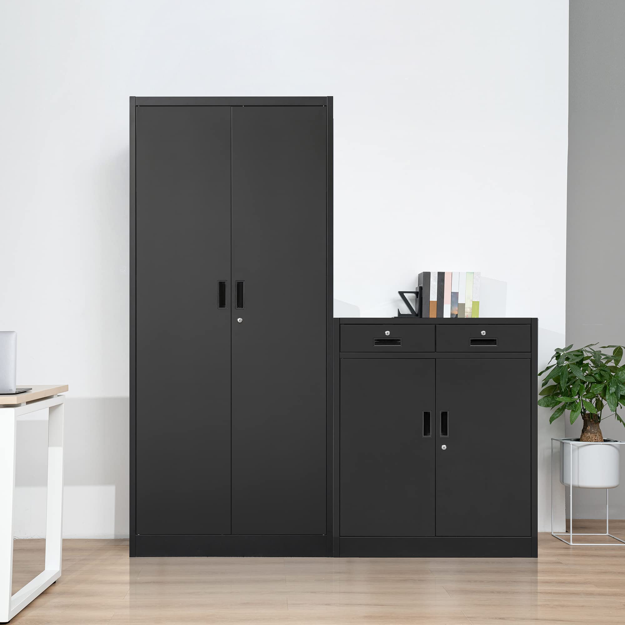 Black Metal Storage Cabinet 36