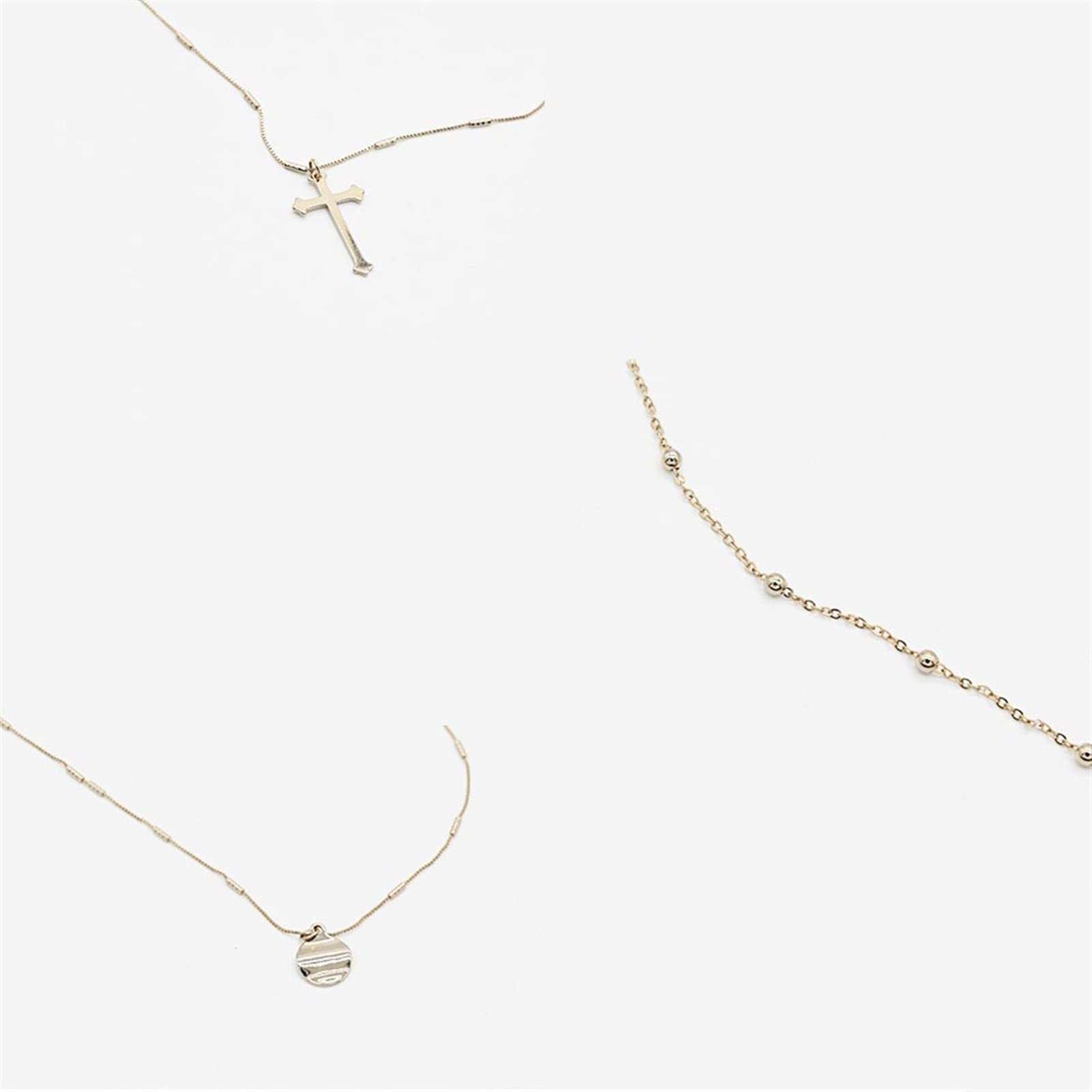 Multi-Layered Cross Pendant Necklace - Elegant Thin Chain Jewelry for Women, 18-24 Inch Adjustable Length | Perfect for Daily Wear, Date Nights & Special Occasions