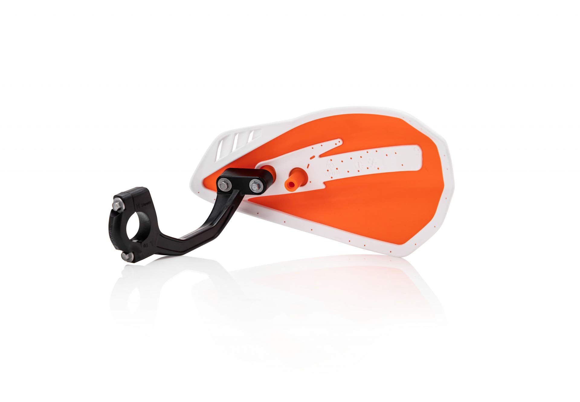 Cycra Cyclone MX Hand Guards - Orange/White - Dirt Bike & Motocross Hand Protection for Off-Road Riding & Racing