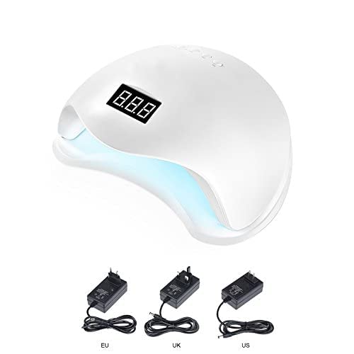 HUDA BAR Professional 48W LED UV Nail Dryer with Auto Sensor - 24 LED Nail Lamp for Gel Polish Curing, Manicure & Pedicure Tool (Works with All Gel Nail Paints) - Perfect for Home Salon, Nail Art Enthusiasts & Professional Use