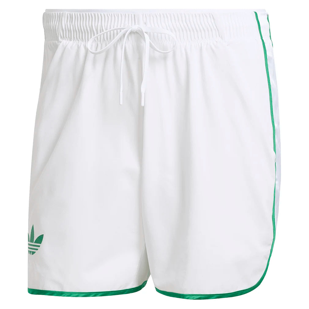 Men's 5 Inch Tennis Shorts & Compression Tights Set - White | Breathable Athletic Shorts for Tennis, Running, Gym & Workout