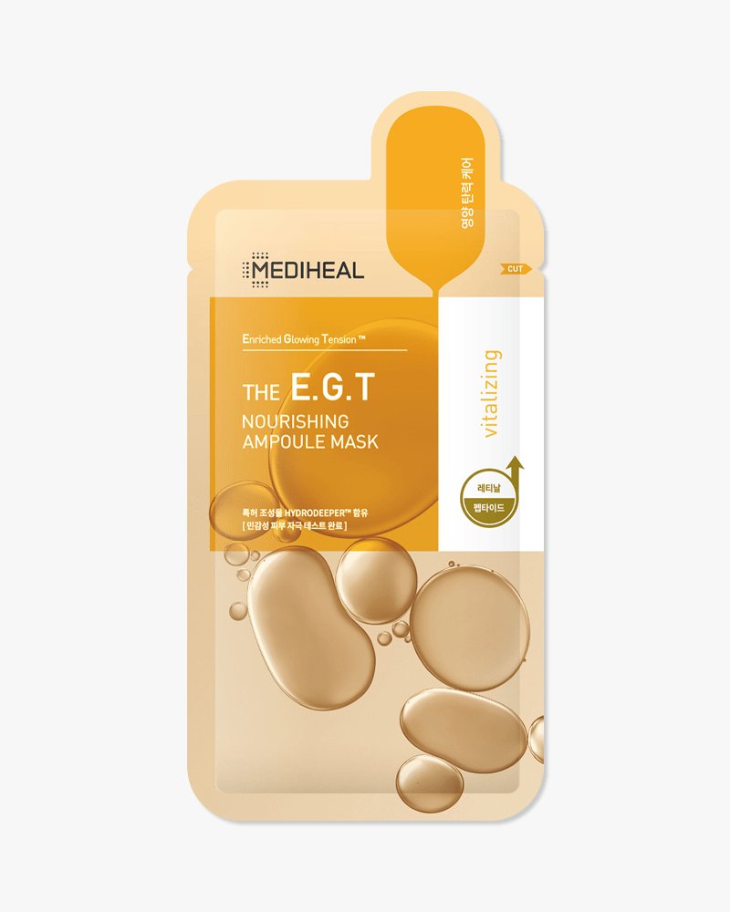MEDIHEAL E.G.T Nourishing Ampoule Mask - Hydrating & Anti-Aging Face Mask for Glowing Skin | Korean Skincare for Dry & Dull Skin | Perfect for Night Routine & Self-Care Days