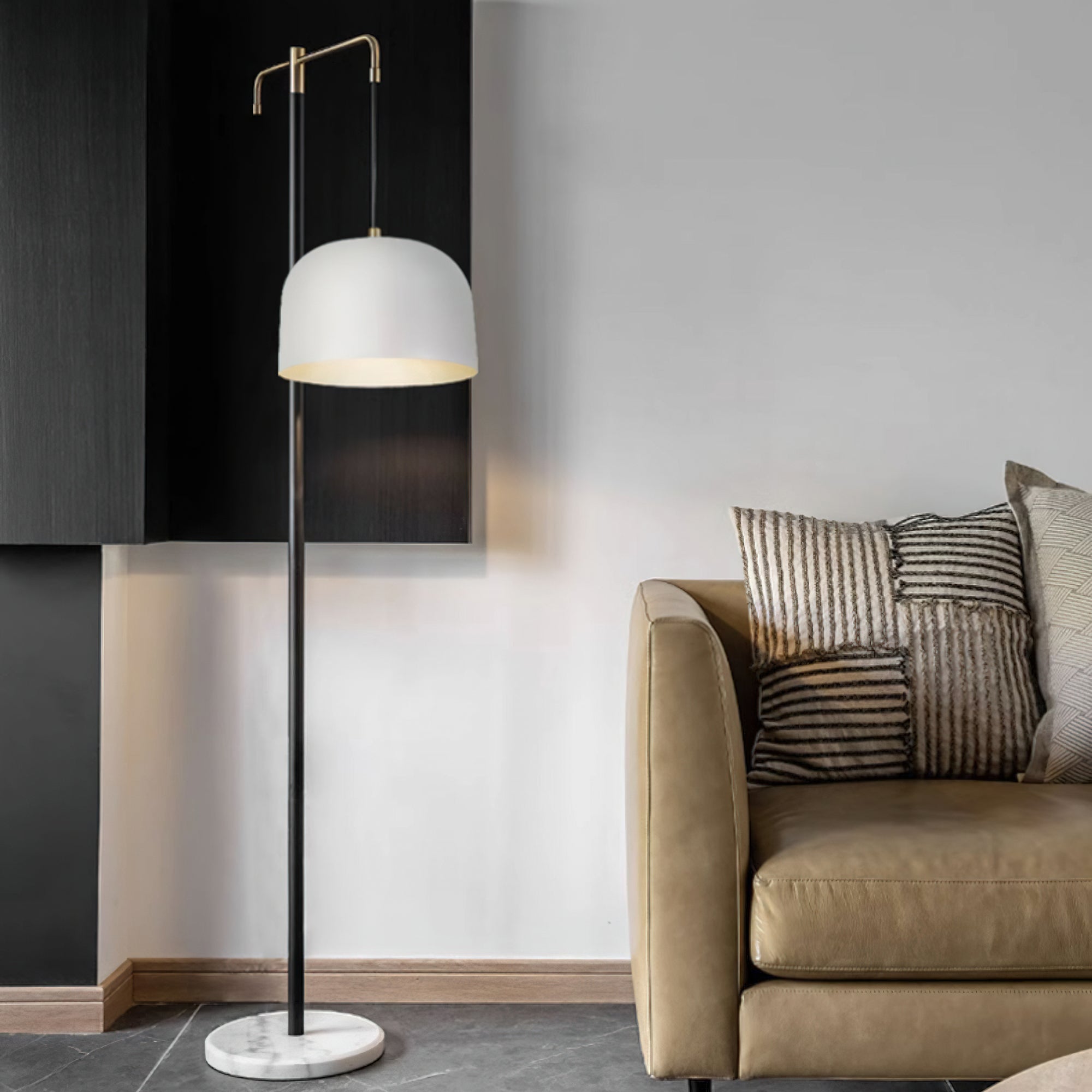Modern Balance Floor Lamp - Adjustable LED Standing Light for Living Room, Bedroom & Office - Warm White & Cool White Light Modes - Perfect for Reading, Relaxing & Decorating
