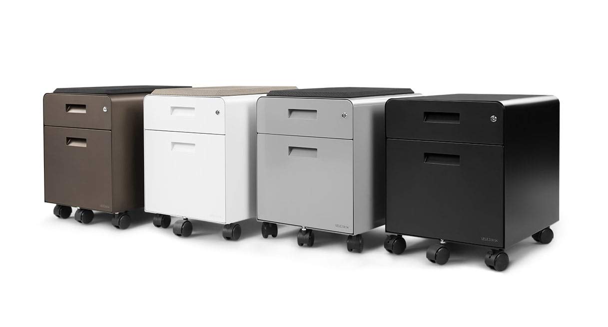 2-Drawer Rolling File Cabinet with Seat - Gray Office Storage Organizer for Home & Office Workspace