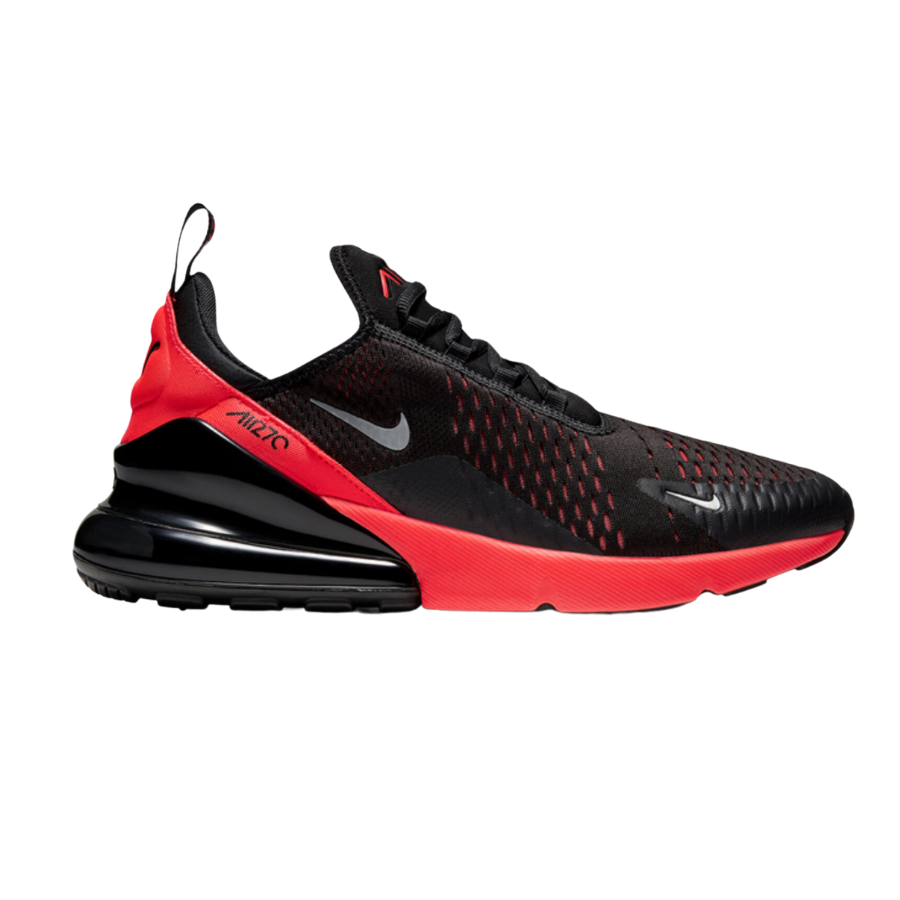 Nike Air Max 270 Men's Running Shoes - Black/Metallic Silver/Red | Cushioned Comfort for Jogging, Gym Workouts & Casual Wear