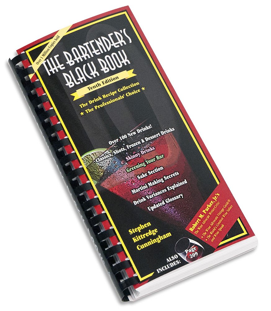 The Bartender's Black Book - Ultimate Cocktail Recipe Guide for Home & Professional Bartenders | Perfect for Parties, Bars & Mixology Enthusiasts