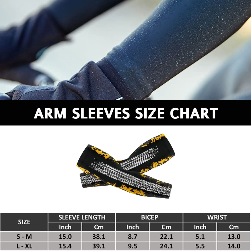 UV Protection Arm Sleeves for Men & Women - Cycling & Chef Printed Arm Warmers | Sun Protection for Outdoor Sports, Cooking & Workouts