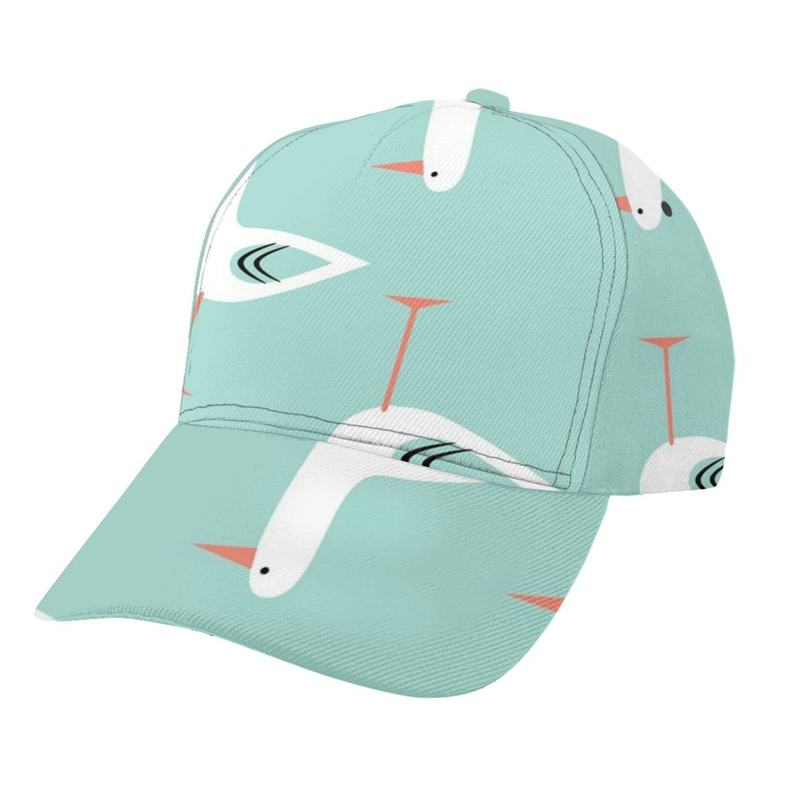 Stylish Unisex Baseball Cap - Breathable Polyester Twill Fabric, Adjustable Modern Seagull Design for Men, Women & Teens - Perfect for Outdoor Activities, Sports & Casual Wear (Black)