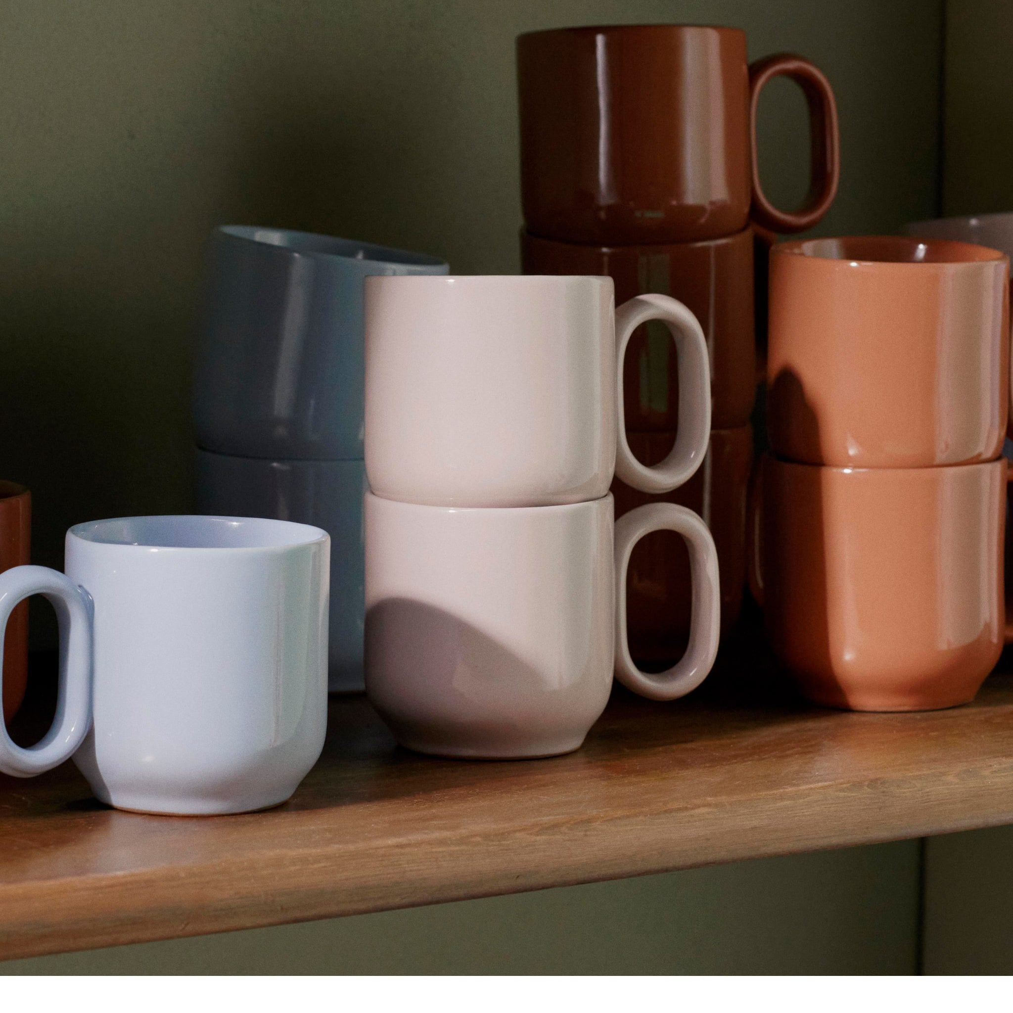 HAY Barro Ceramic Cup and Mug Set - Pink (2-Piece) | Perfect for Coffee, Tea, and Hot Chocolate at Home or Office