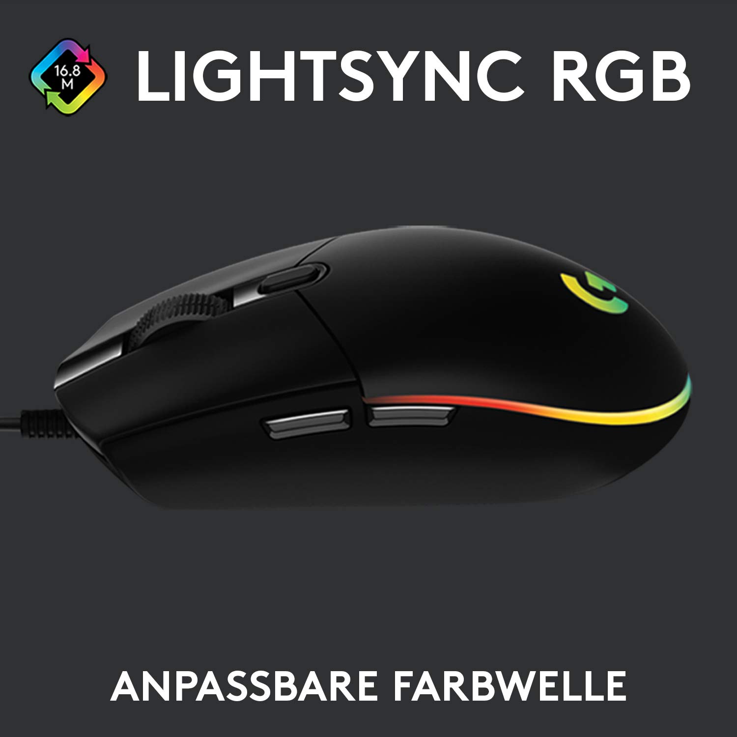 Logitech G213 Prodigy RGB Gaming Keyboard & G203 Lightsync Gaming Mouse Combo - Wired USB for PC - Perfect for Esports, Streaming & Office Work