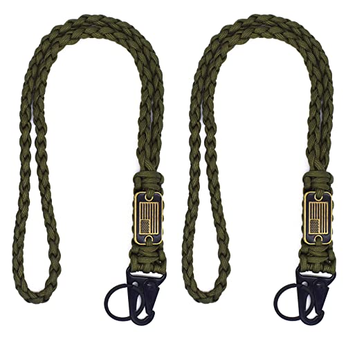 2 Pcs Army Green Lanyard