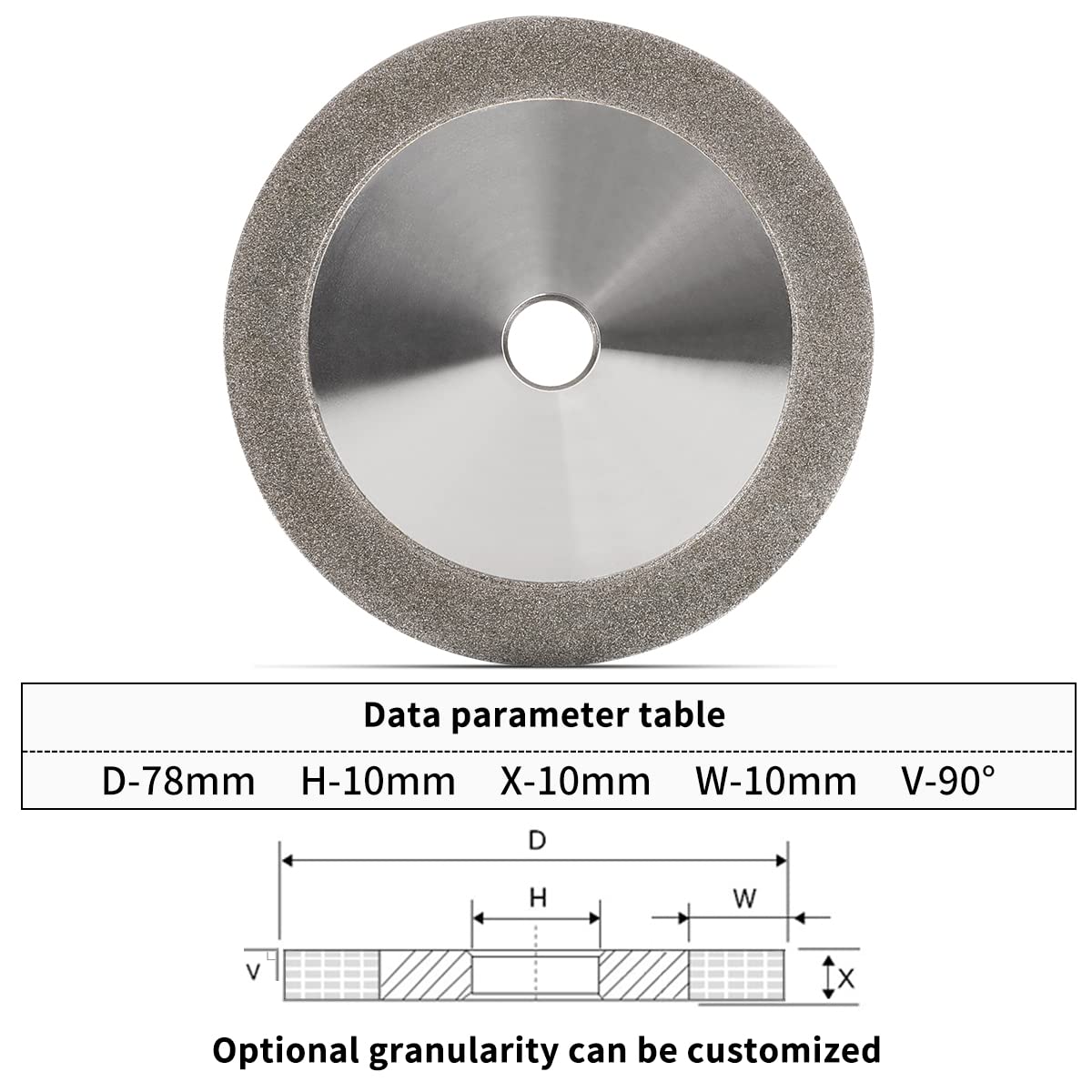 3 Inch Electroplated Diamond Grinding Wheel 150 Grit - Premium Carbide File & Milling Cutter Grinder Disc with 3/8
