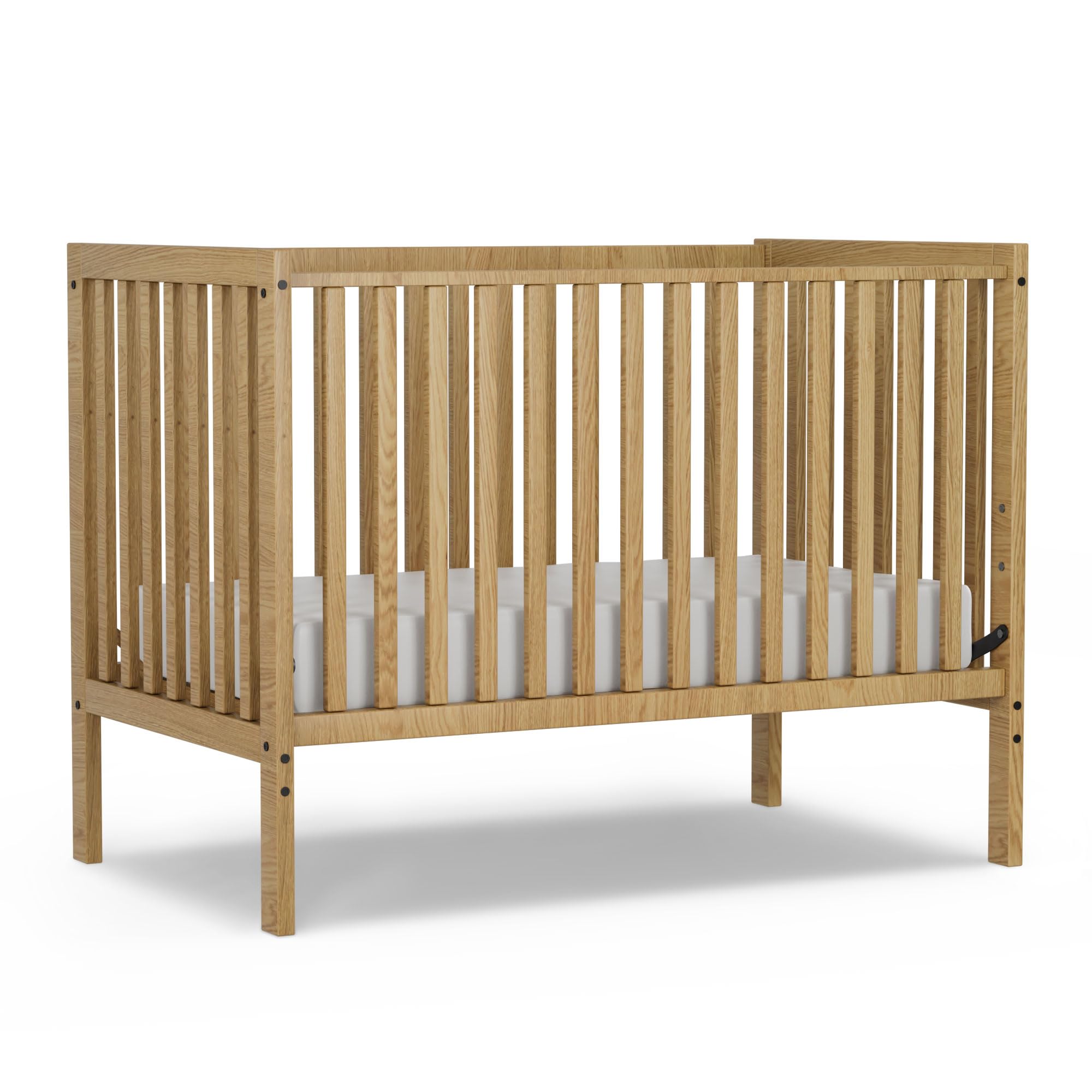 5-in-1 Convertible Baby Crib to Toddler Bed - Natural Pinewood Full Size Nursery Furniture with Non-Toxic Finish | Safe & Sustainable Wooden Crib for Newborns & Small Babies | Perfect for Nursery Rooms, Daycare Centers & Small Spaces