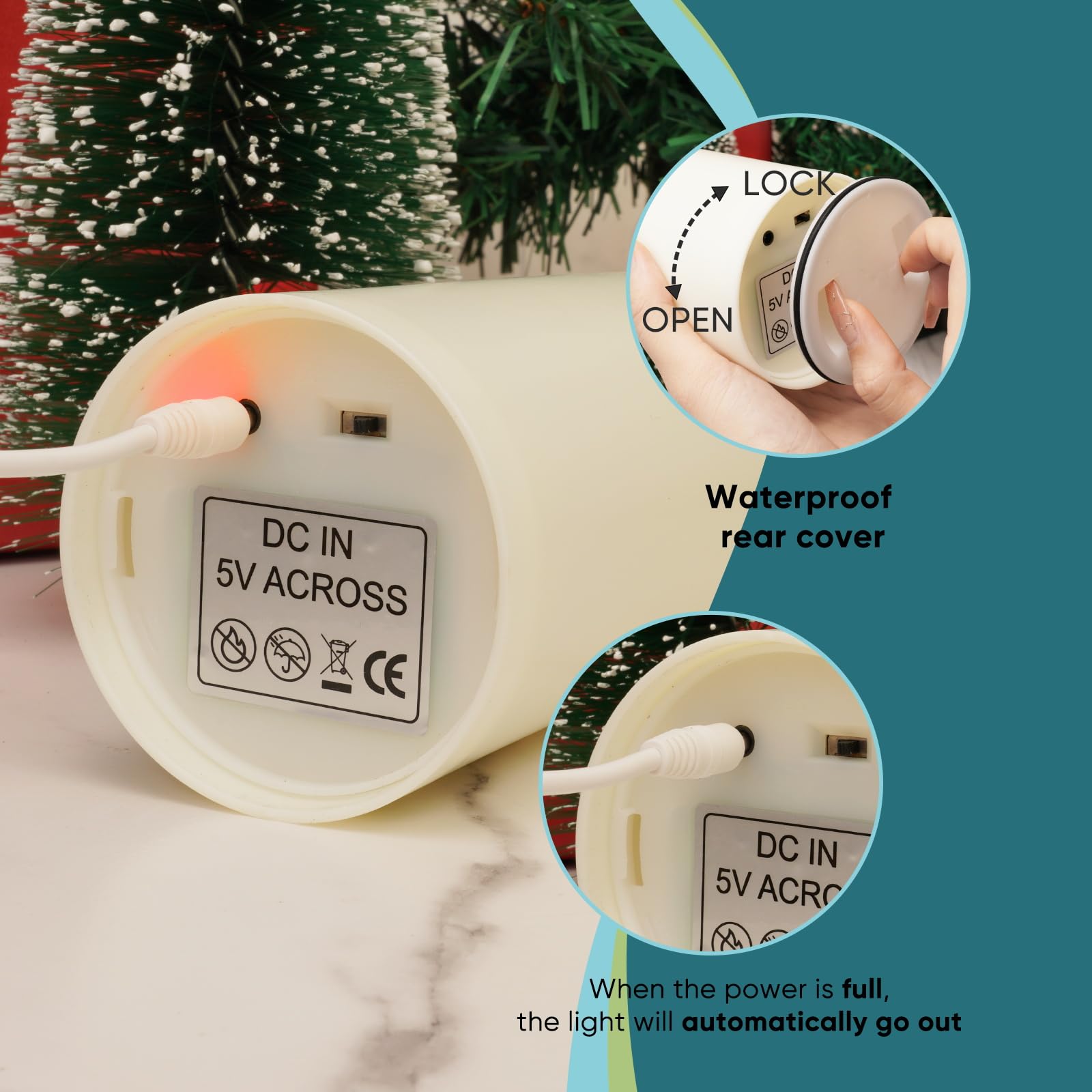 Homemory LED Flameless Candles - Remote Control, Waterproof for Outdoor Use