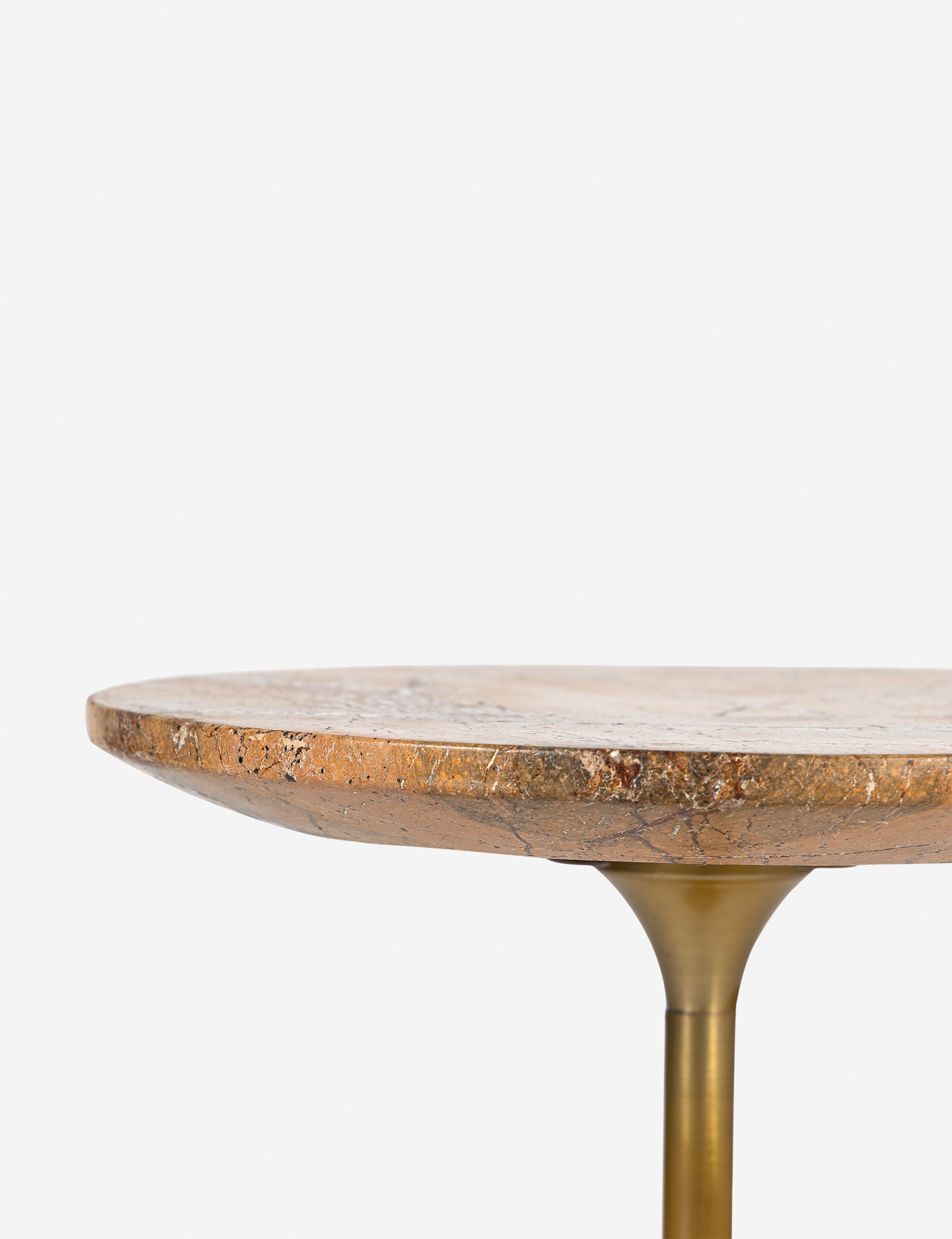 Devlin Round Side Table - Modern End Table for Living Room, Bedroom & Office - Small Accent Table with Sturdy Metal Base - Perfect for Coffee, Books & Decor