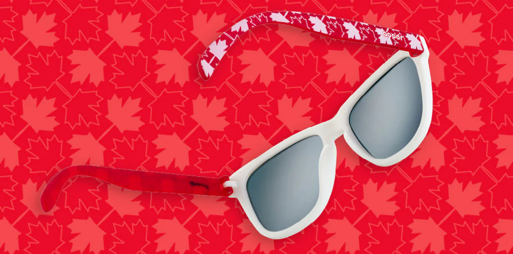 Goodr Sunglasses - Polarized UV Protection for Running & Outdoor Sports - Let's Get Canucked Up - Perfect for Cycling, Hiking, and Beach Activities