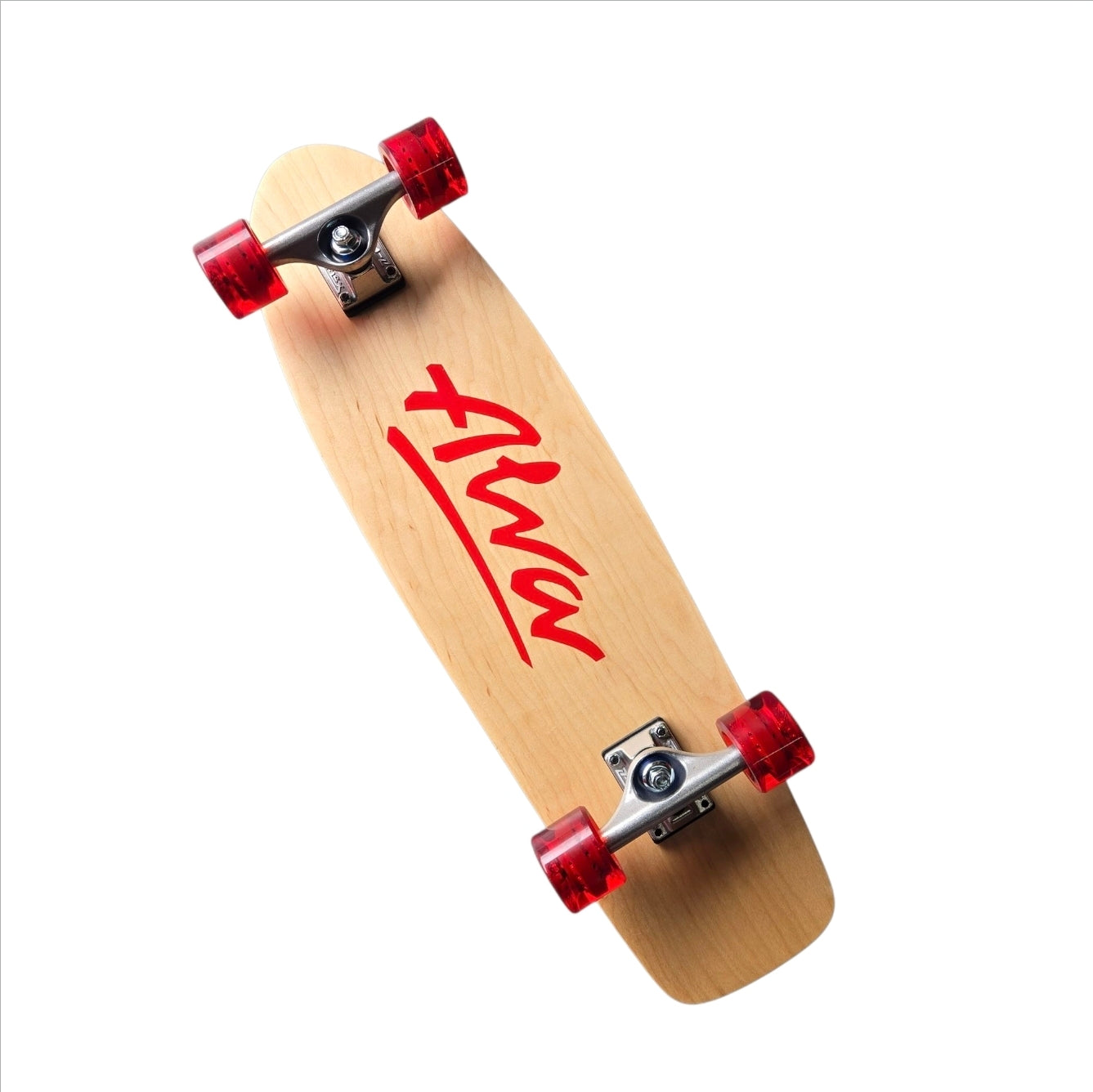 ALVA 77 Complete Skateboard for Beginners & Adults - 31 Inch Professional Cruiser Board with 7 Layer Maple Deck, ABEC-7 Bearings & PU Wheels - Perfect for Commuting, Campus Riding & Street Skating (Red)