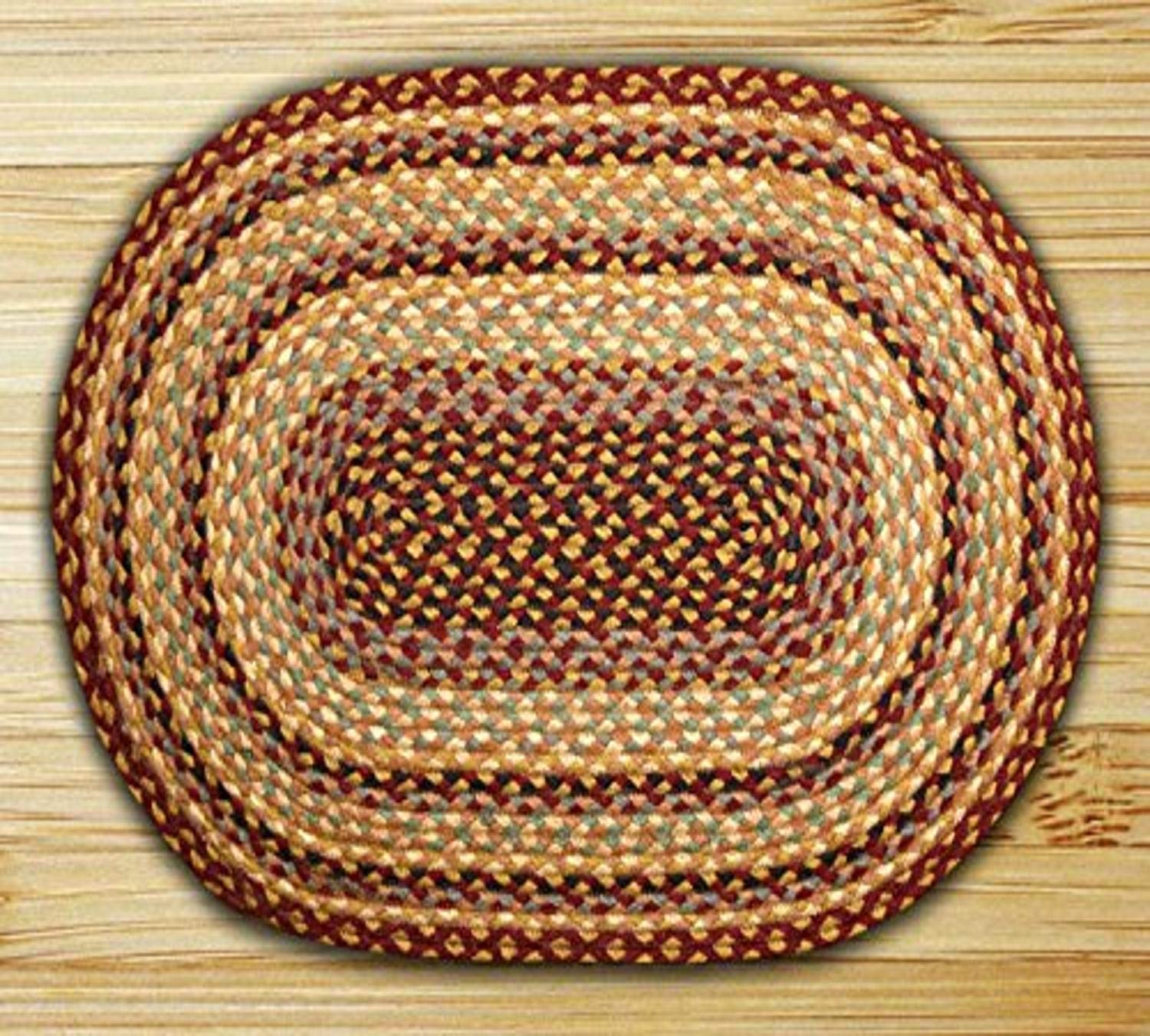 Earth Rugs 5x8 Feet Oval Area Rug - Burgundy Gray Cream Handmade Vintage Boho Rug for Living Room, Bedroom & Nursery Decor